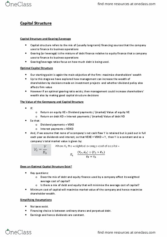 ECON 1 Lecture Notes - Lecture 8: Retained Earnings, Tax Shield, Tax Efficiency thumbnail