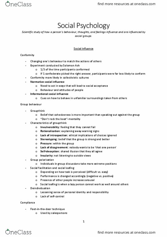 DANCEST 805 Lecture Notes - Lecture 3: Social Facilitation, Social Comparison Theory, Observational Learning thumbnail