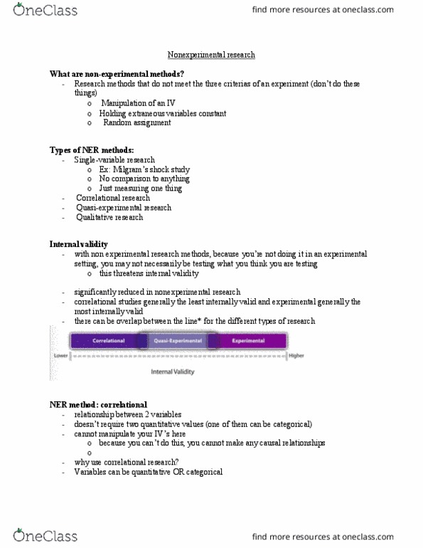 PNB 3RM3 Lecture Notes - Lecture 16: Content Analysis, Internal Validity, Random Assignment thumbnail