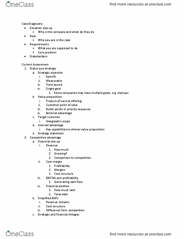 AFM433 Lecture Notes - Lecture 5: Value Proposition, Competitive Advantage, Cash Flow thumbnail