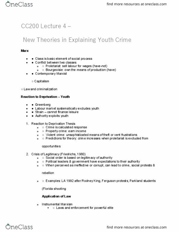 CC200 Lecture Notes - Lecture 4: Ferguson Unrest, Rodney King, Property Crime thumbnail