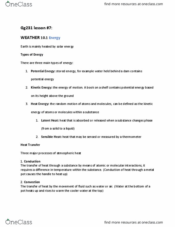 GG231 Lecture Notes - Lecture 7: Suspended Solids, Lightning, Atmospheric Circulation thumbnail