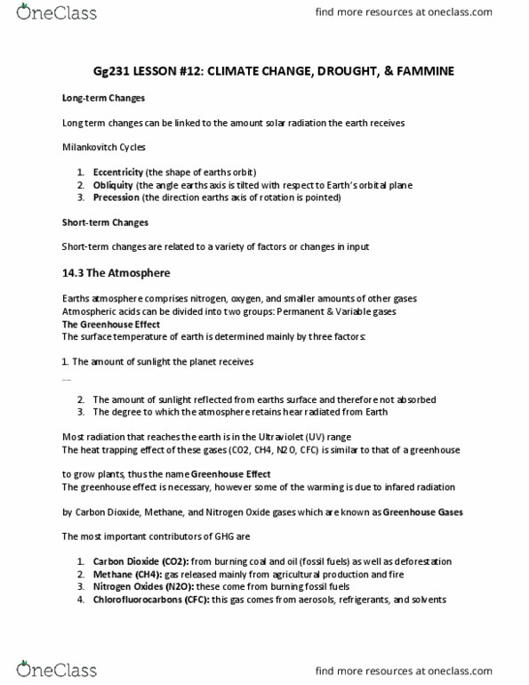 GG231 Lecture Notes - Lecture 12: Milankovitch Cycles, Chlorofluorocarbon, Little Ice Age thumbnail