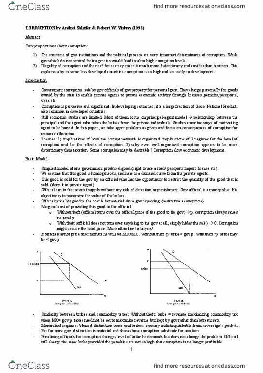 CAOT 31 Lecture Notes - Lecture 14: Andrei Shleifer, Profit Maximization, Demand Curve thumbnail