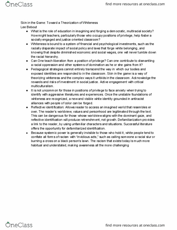 WMNS 1103 Lecture Notes - Lecture 12: Disparate Impact, Defamiliarization thumbnail