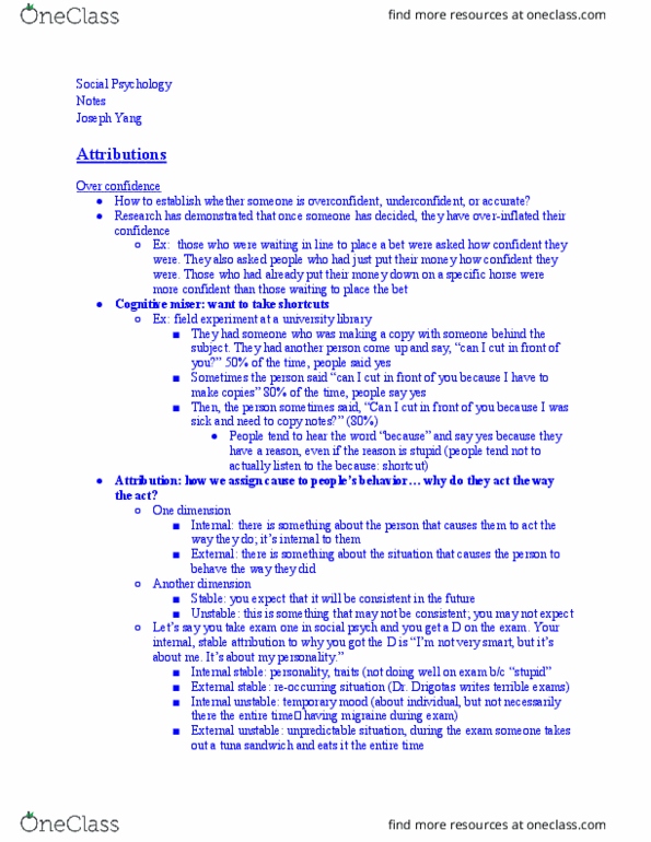 PSY-8 Lecture Notes - Lecture 11: Cognitive Miser, Field Experiment, Migraine thumbnail