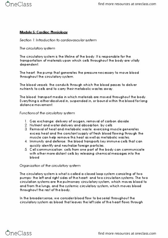 PHGY 214 Lecture Notes - Lecture 5: Metabolic Waste, Cardiac Muscle, Gas Exchange thumbnail