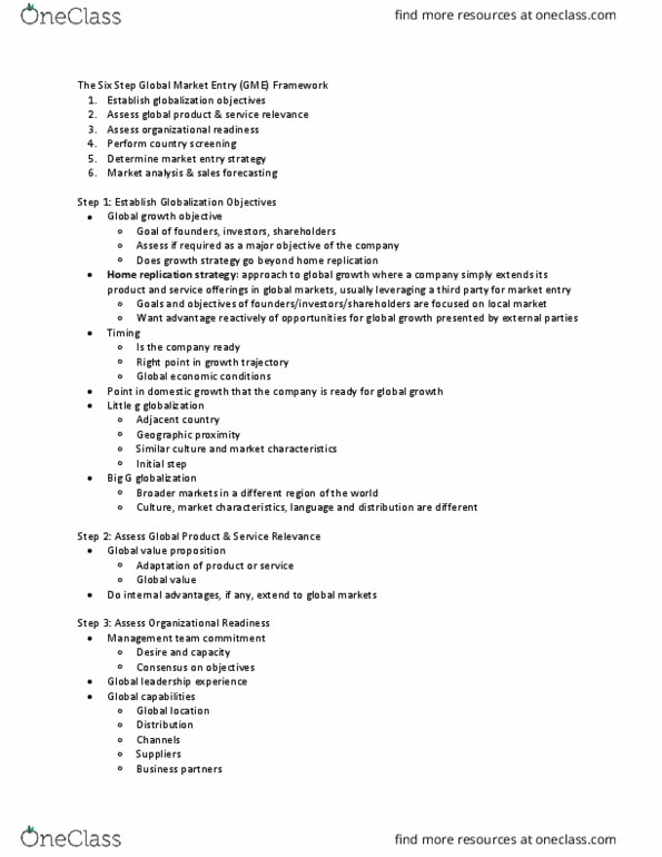 AFM333 Chapter Notes - Chapter 8: Market Entry Strategy, Market Analysis, Economic Freedom thumbnail