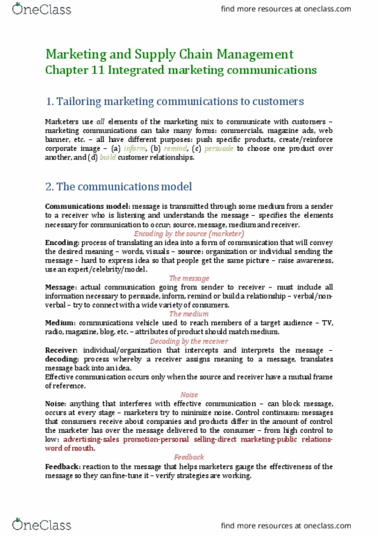 DANCEST 805 Lecture Notes - Lecture 16: Viral Marketing, Marketing Buzz, Integrated Marketing Communications thumbnail