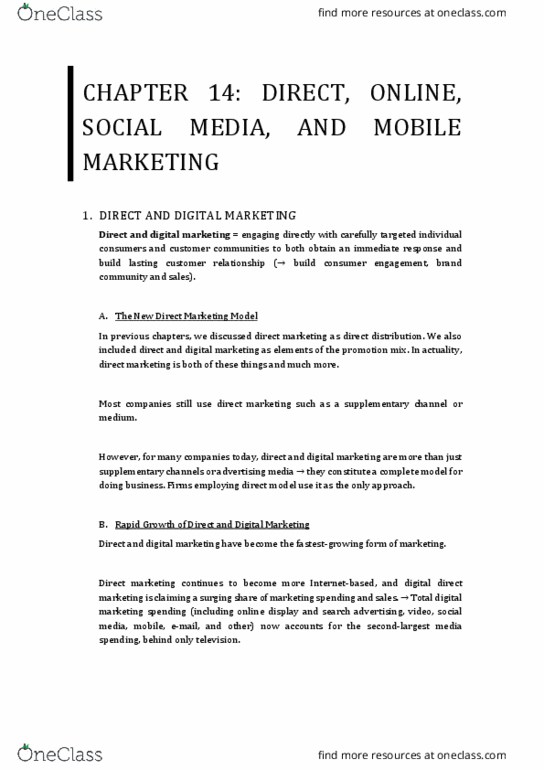 PHYSICS 102 Lecture Notes - Lecture 26: Direct Marketing, Social Media Marketing, Direct Market thumbnail