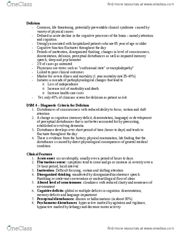 NURSING 2LA2 Lecture Notes - Language Disorder, Attention, Morphine thumbnail