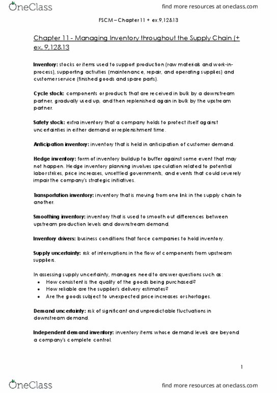 ENG ELC 220 Lecture Notes - Lecture 27: Safety Stock, 2-Step Garage, Intelligence Quotient thumbnail