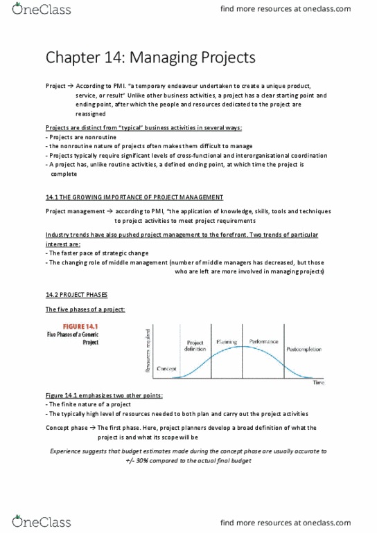 INTBUS 6 Lecture Notes - Lecture 26: Project Management Institute, Product Lifecycle, Project Management thumbnail