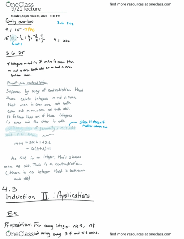 MATH 3260 Lecture 9: 4_2 Mathematical Induction Part 2 and 4_1 homework questions thumbnail