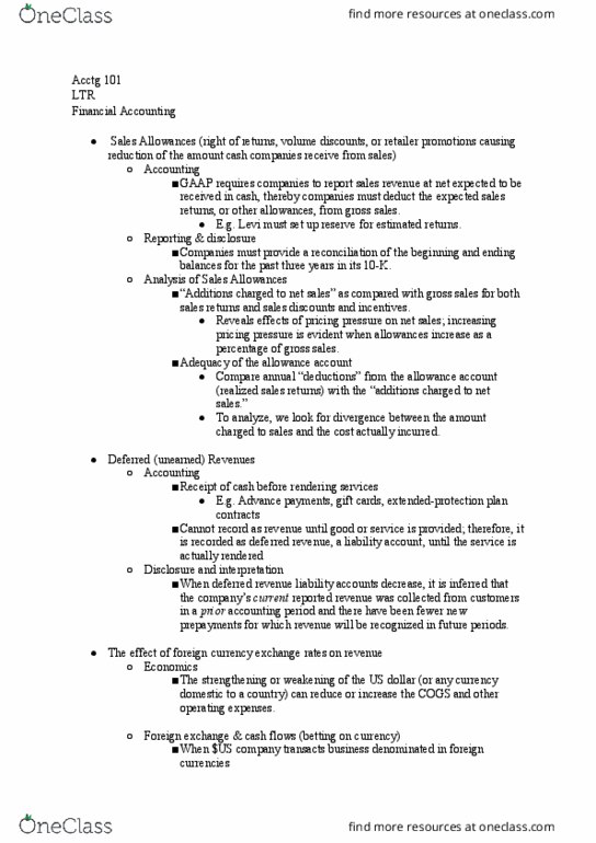 ACCTG 101 Lecture Notes - Lecture 6: Deferred Income, Income Statement thumbnail