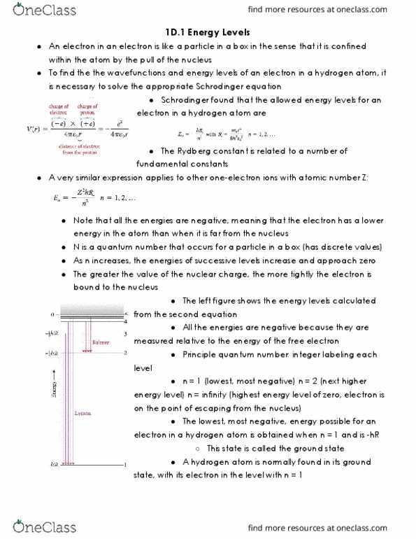 CHEM 14A Chapter Notes - Chapter 1D.1: Photon, Rydberg Constant, Atomic Number thumbnail