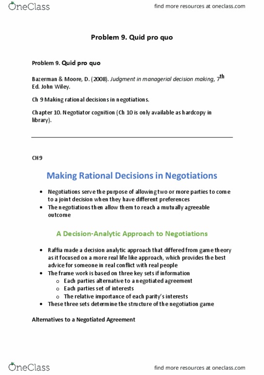 GEOLOGY 002 Lecture Notes - Lecture 2: Best Alternative To A Negotiated Agreement, Cognitive Bias, Decision Analysis thumbnail