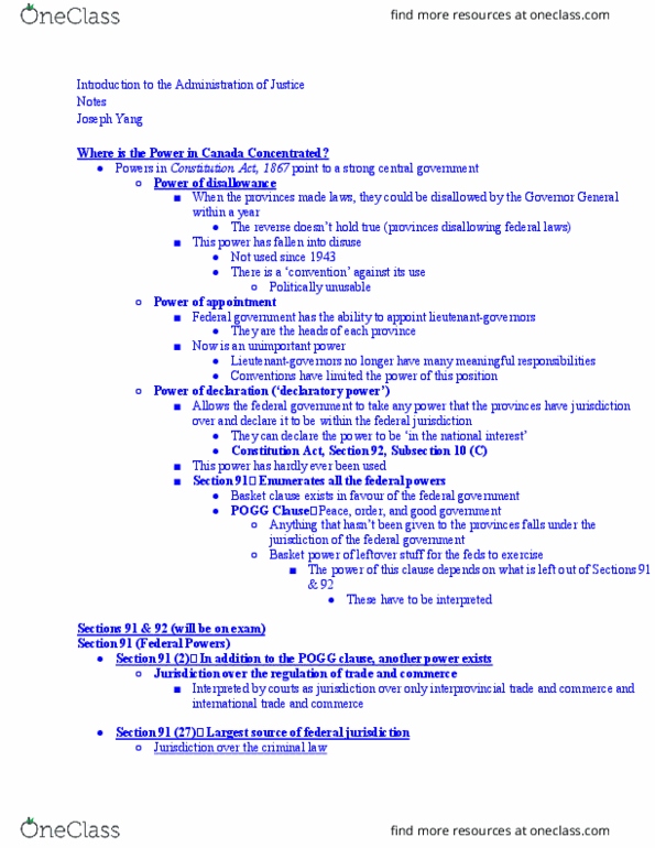 ADJ-1 Lecture Notes - Lecture 8: Canada Act 1982 thumbnail