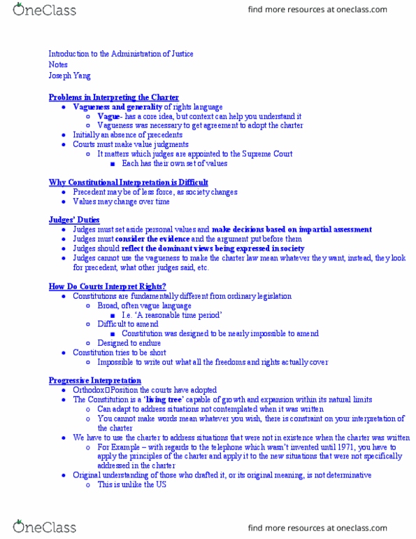 ADJ-1 Lecture Notes - Lecture 13: Determinative, Purposive Approach, Vagueness thumbnail