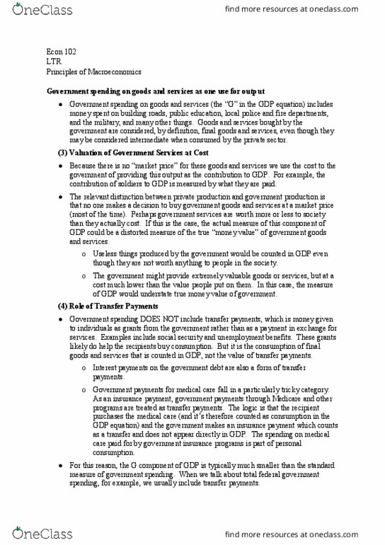 ECON 102 Lecture Notes - Lecture 3: Government Operations, Government Spending, Investment Goods thumbnail