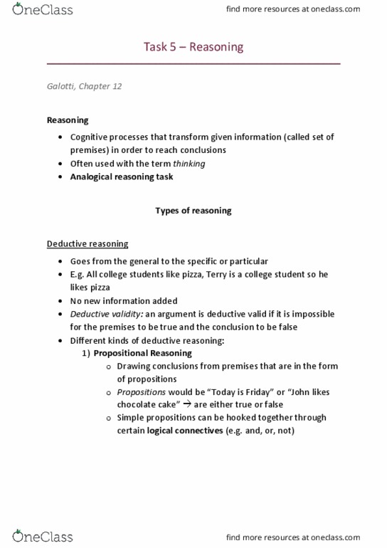 DANCEST 805 Lecture Notes - Lecture 6: Chocolate Cake, Deductive Reasoning, Mozzarella thumbnail