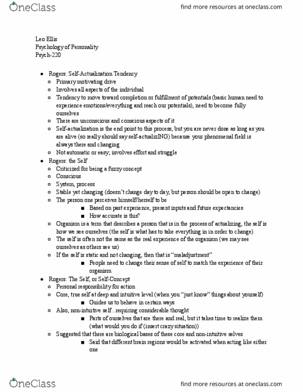 PSYCH-220 Chapter Notes - Chapter 1: Utah Transit Authority, Organism thumbnail
