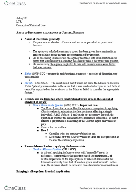ADMJ 103 Lecture Notes - Lecture 24: Catalyst Paper, Khosa, Alliance Pipeline thumbnail