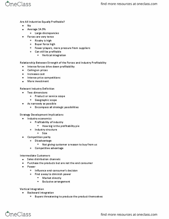 AFM433 Lecture Notes - Lecture 6: Healthy Diet, Bargaining Power, Competitive Advantage thumbnail