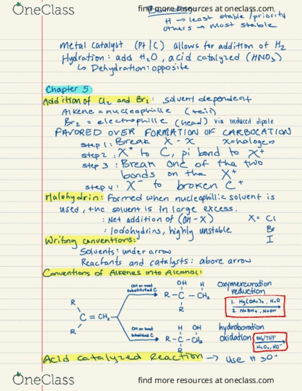 CHE 202 Lecture Notes - Lecture 4: Hydria, Alkene, Nucleophile thumbnail