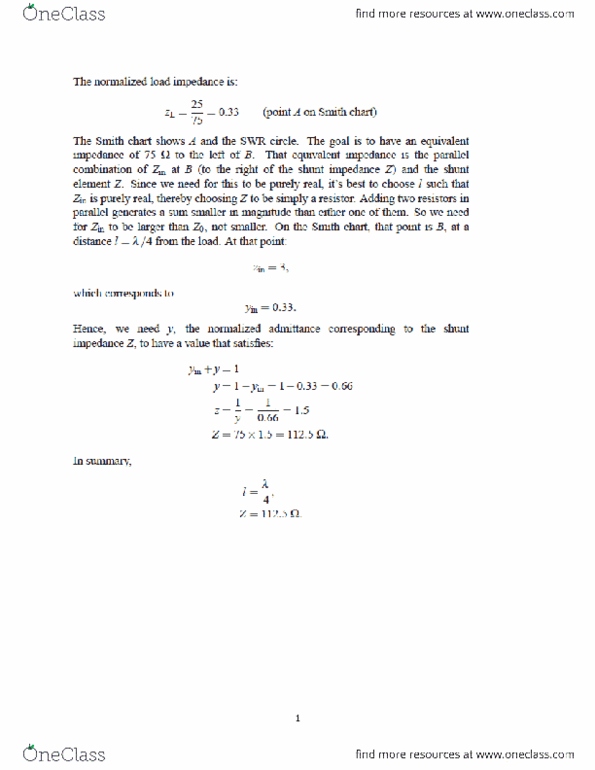 EECE 2530 Chapter Notes -Kolmogorov Space, Smith Chart, Computer Terminal thumbnail