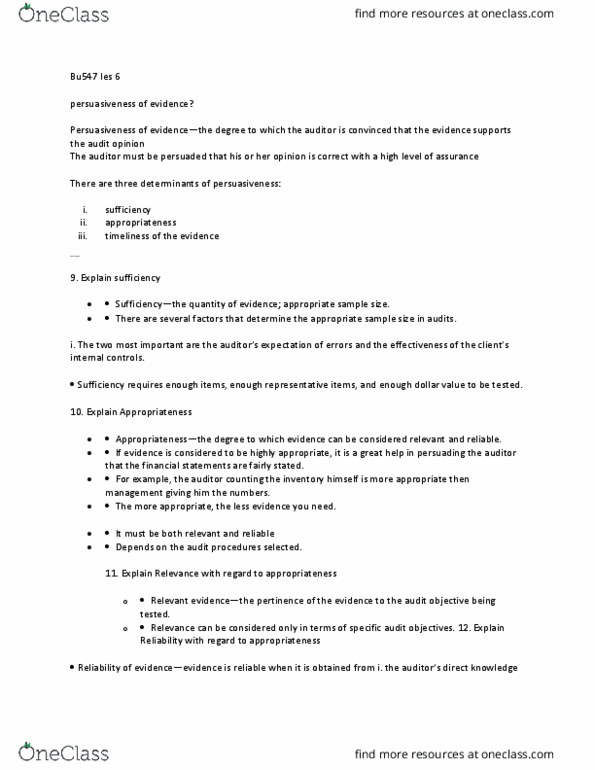 BU547 Lecture Notes - Lecture 6: Financial Statement thumbnail