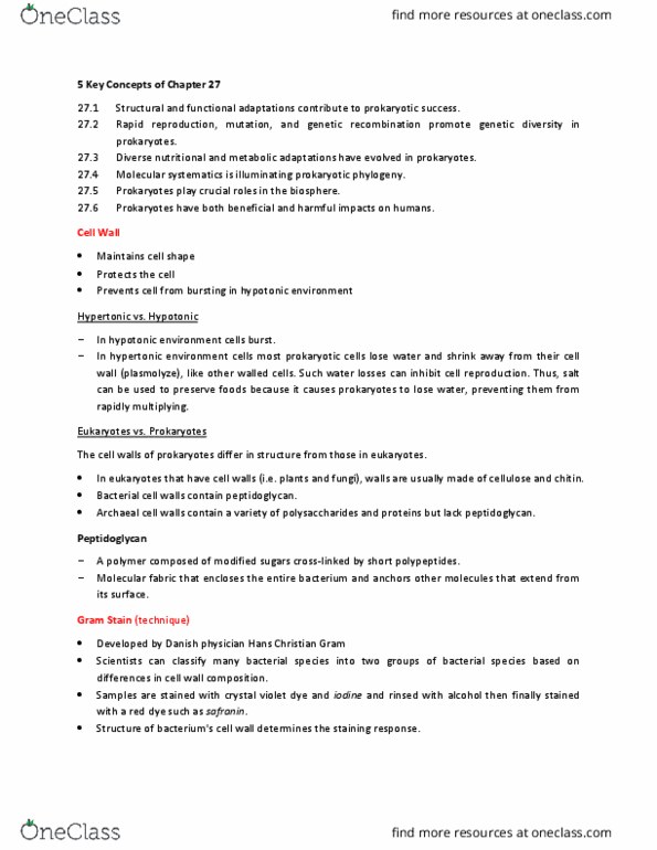 BIOL 226 Lecture Notes - Lecture 4: Genetic Recombination, Sulfolobus, Nucleoid thumbnail