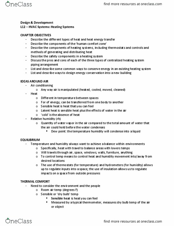 HTM 4090 Lecture Notes - Lecture 12: Sensible Heat, Thermal Comfort, Latent Heat thumbnail