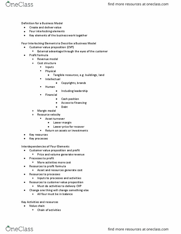 AFM433 Lecture Notes - Lecture 7: Asset Turnover, Contribution Margin, Value Chain thumbnail