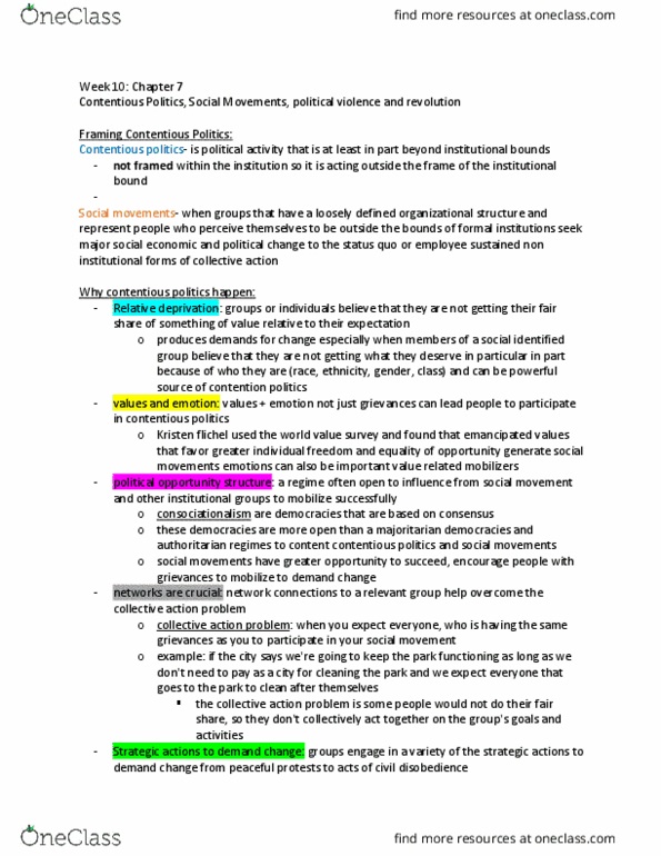 01:790:103 Lecture Notes - Lecture 10: Security Dilemma, African-American Civil Rights Movement (1954–1968), Consociationalism thumbnail