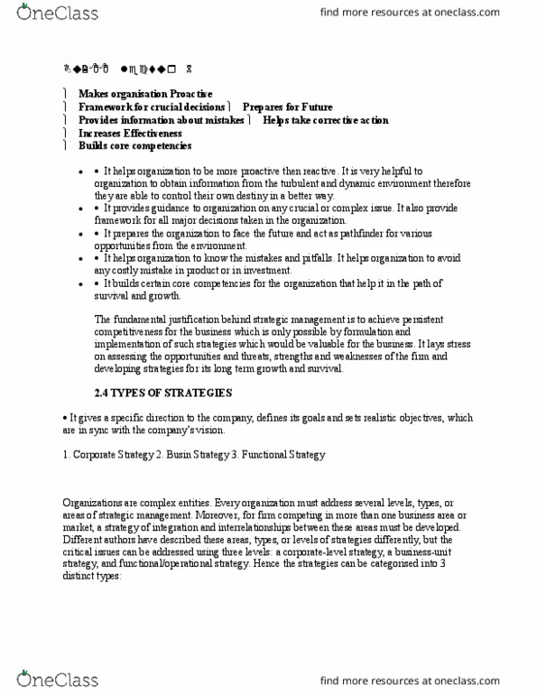 BU288 Lecture Notes - Lecture 6: Strategic Management thumbnail
