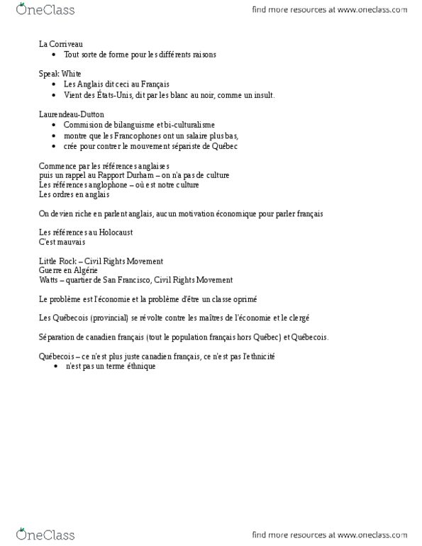 FREN 3651 Lecture Notes - Marie-Josephte Corriveau thumbnail