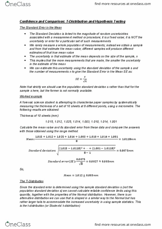 ACCTG 1 Lecture Notes - Lecture 6: Statistical Hypothesis Testing, Null Hypothesis, Normal Distribution thumbnail