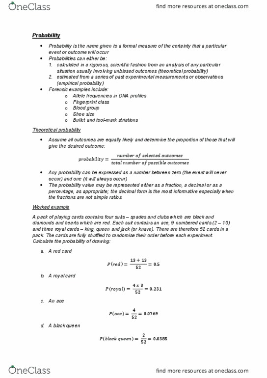 PHYSICS 102 Lecture Notes - Lecture 14: Empirical Probability, Shoe Size, Allele thumbnail