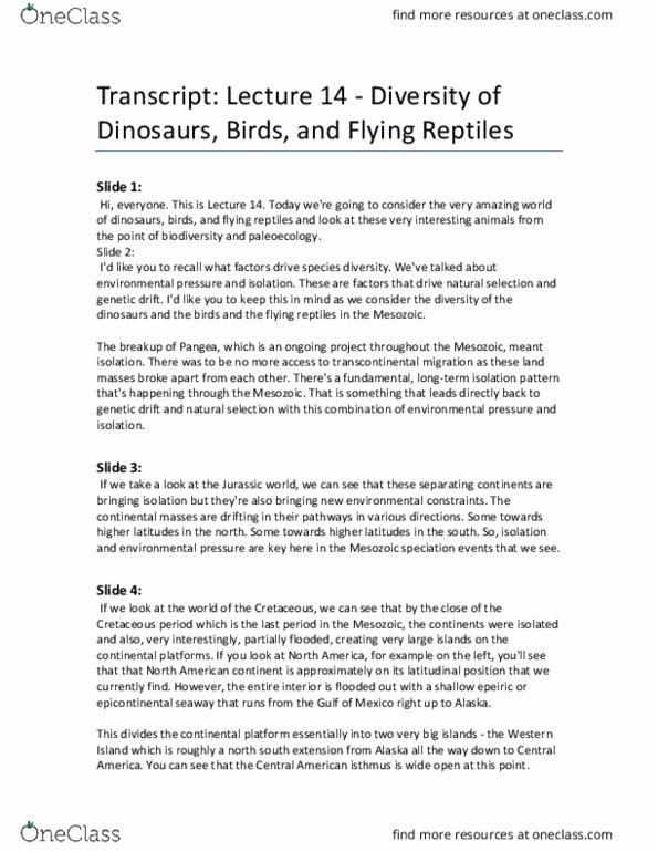 GEOL 11042 Lecture Notes - Lecture 28: Velociraptor, Bipedalism, Cenozoic thumbnail