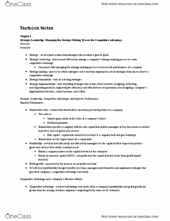 B A 405 Chapter Notes - Chapter 1: Feedback, Social Skills, Reference Class Problem thumbnail