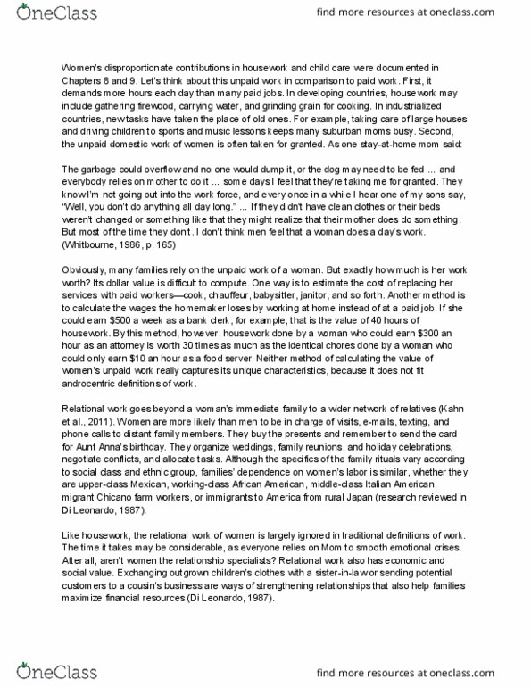 WGSS 3998 Chapter Notes - Chapter 10: Jeff Lorber, Occupational Segregation, United States Merit Systems Protection Board thumbnail