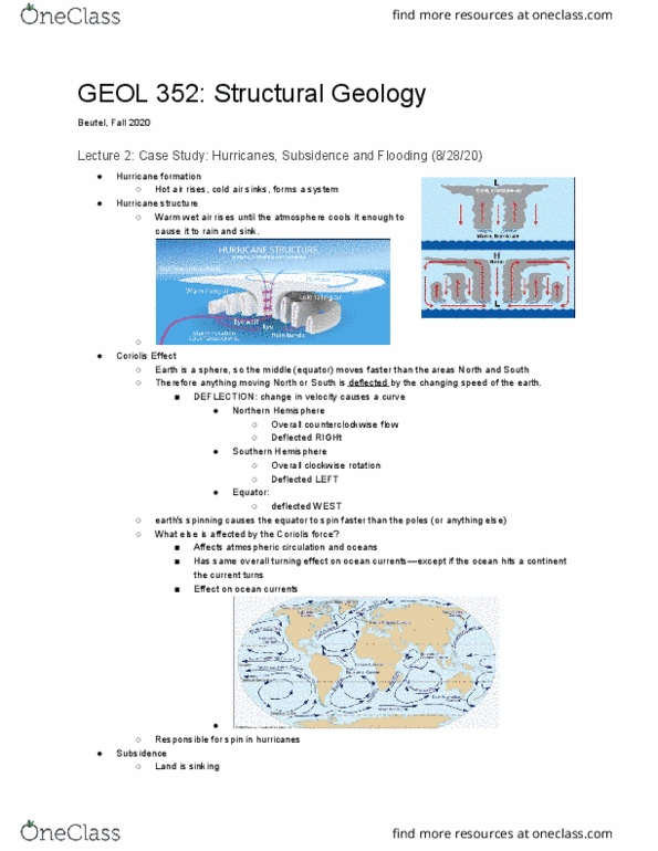 GEOL 352 Lecture Notes - Lecture 2: Lithosphere, Northern Hemisphere, Subsidence thumbnail