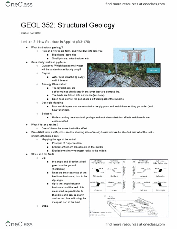 GEOL 352 Lecture Notes - Lecture 3: Anticline, Syncline, Structural Geology thumbnail