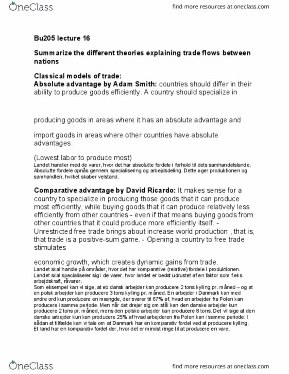 BU205 Lecture Notes - Lecture 16: Silicon-Germanium, Comparative Advantage, Absolute Advantage thumbnail