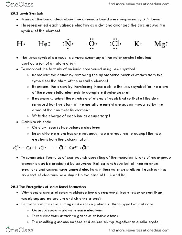 CHEM 14A Chapter Notes - Chapter 2A.2-3: Lattice Energy, Joule, Sodium Chloride thumbnail