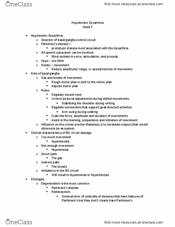 SPA 3101 Lecture Notes - Lecture 8: Phonation, Hyperkinesia, Muscle Tone thumbnail