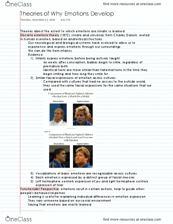 PSC 140 Lecture 11: Theories of Why Emotions Develop thumbnail