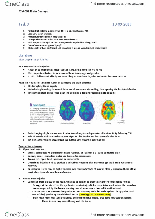 BUS 17 Lecture Notes - Lecture 3: Penetrating Head Injury, Closed Head Injury, Traumatic Brain Injury thumbnail