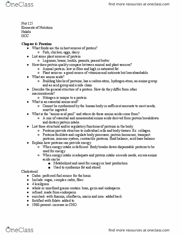 NUTR 125 Chapter Notes - Chapter 6: Active Transport, Microvillus, Galactose thumbnail